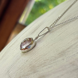 天然クンツァイト◇純銀＋SV925◇Silver Necklace 12枚目の画像