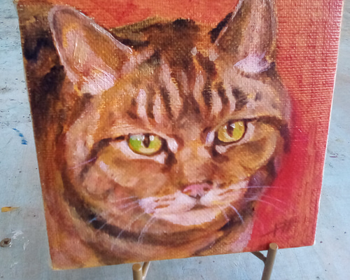 猫　油絵 代理販売] 猫 No. 19ー油絵ー 絵画 komugi 通販 19413227