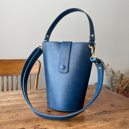 現物販売】栃木レザー製バケツハンドバッグ・ショルダーバッグ