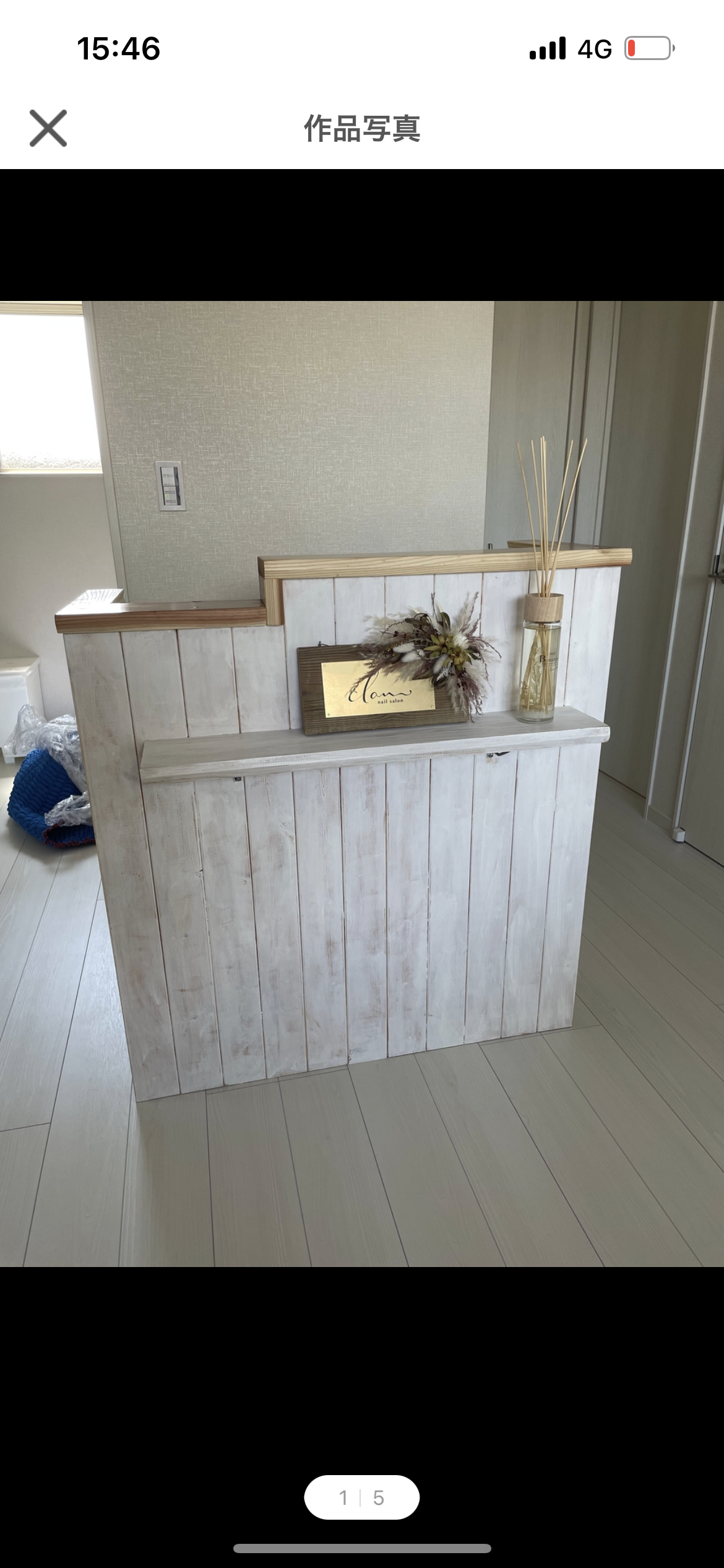 幅90✖︎高さ105✖︎奥行き47センチ。　段差カウンター　レジカウンター　エバーグリーン受付カウンター