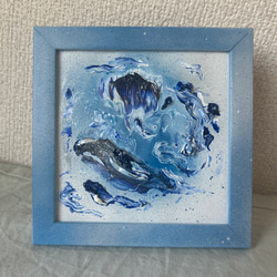 青い額縁の抽象画 絵画 Ruadh 通販 19413326｜Creema(クリーマ)