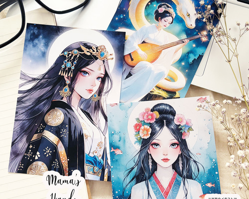 ⭐️2点売れました⭐️《ポストカード 3枚》☘️美しい 女神 弁財天