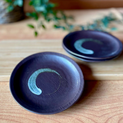 【限定150枚・特別価格】鉄結晶リム付4.5寸丸皿 4枚目の画像