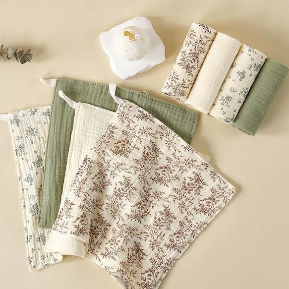 ガーゼハンカチ　4枚セット 1枚目の画像