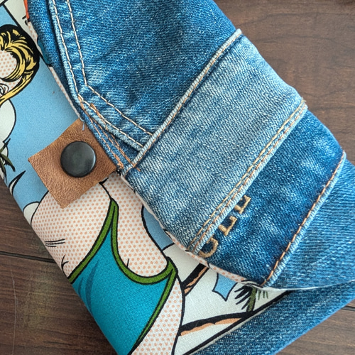 デニムリメイク onehandle wallet アメコミ 財布 長財布 demodepoco
