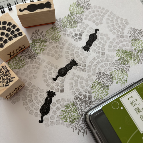 【158】ラバースタンプ  ノームのサラダ作り 158】ラバースタンプ ノームのサラダ作り 雑貨・ステーショナリー