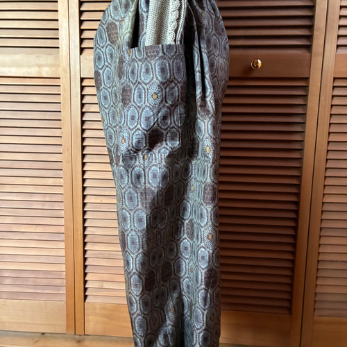 焦茶色の着物から もんぺパンツ 84cm 着物リメイク 訳アリ価格