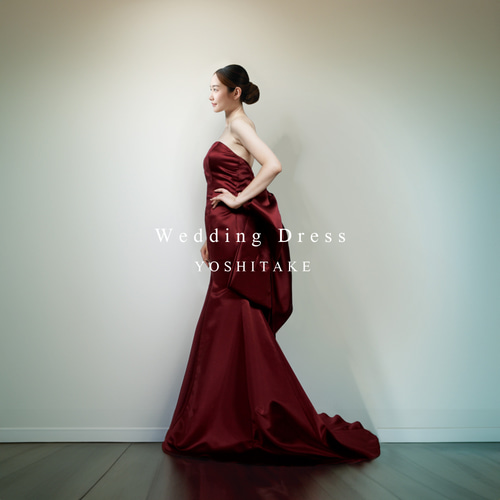 オーダー制作】ウエディングドレス.レッド.カラードレス.マーメイド