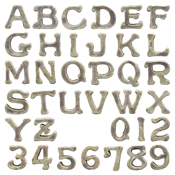 ブリックフォント｜門柱｜表札｜看板｜外構｜アルファベット【サイズ：大】 2枚目の画像