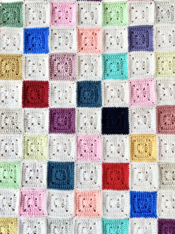送料無料□ candy blanket colourful □4 1枚目の画像