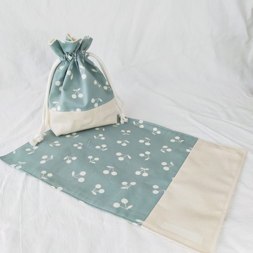 ゆこるみ オーダー ハンドメイド 入園入学 コップ袋 ランチョンマット ランチョンマットとコップ袋のセット①②③④ ハンドメイド 入園 植物