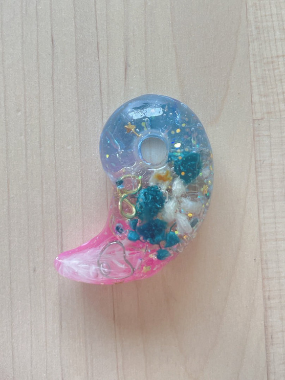 青 ピンク 青春のひととき⭐創作オリジナル勾玉(オルゴナイト