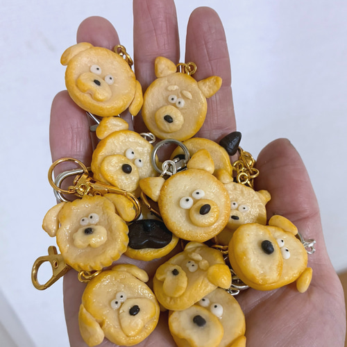 ♡チキン南蛮バーガーCookie♡こいぬ　フェイクスイーツ　チャーム　樹脂粘土 ♡チキン南蛮バーガーCookie♡こいぬ フェイクスイーツ チャーム 樹脂