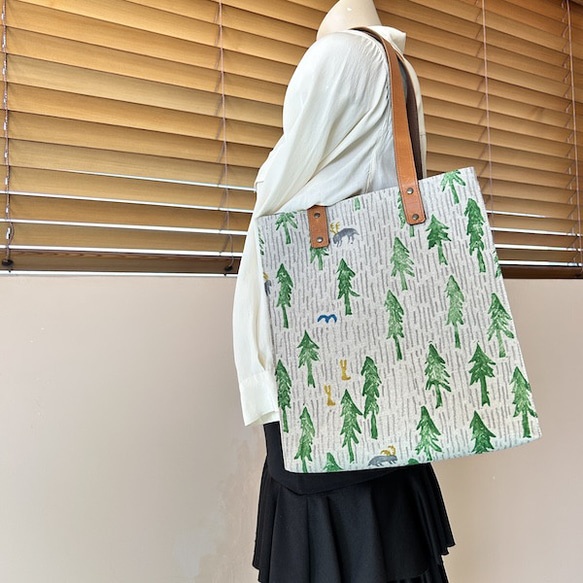 creema限定、ミナペルホネン、One day,トートバッグ１点もの 9枚目の画像