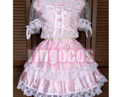 【1点もの】 オリジナル アイドル 衣装 ピンク×ホワイト ハンドメイド d11e8981f9987ab3c6cec292fca0df