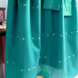 【インド/サリー】訳ありでお得！・エメラルドグリーンのロングスカート・シンガポールから送料無料 7枚目の画像