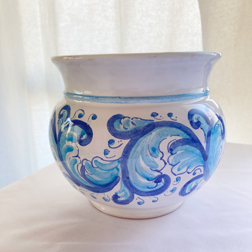 14cm CSP027 BAROCCO マヨリカ焼き イタリア陶器 フラワーベース 花器