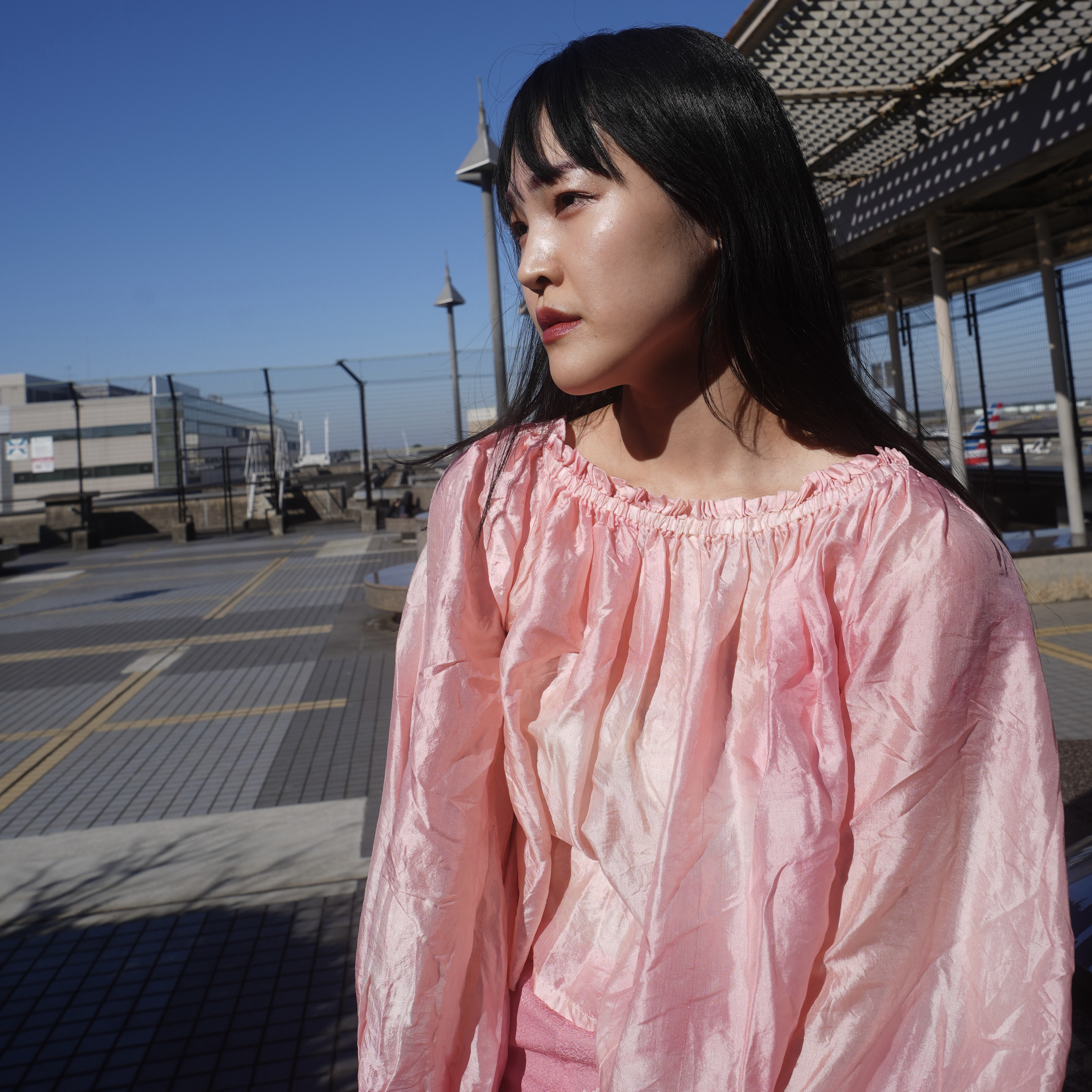 1点もの 着物リメイク さくら色シルクプルオーバー