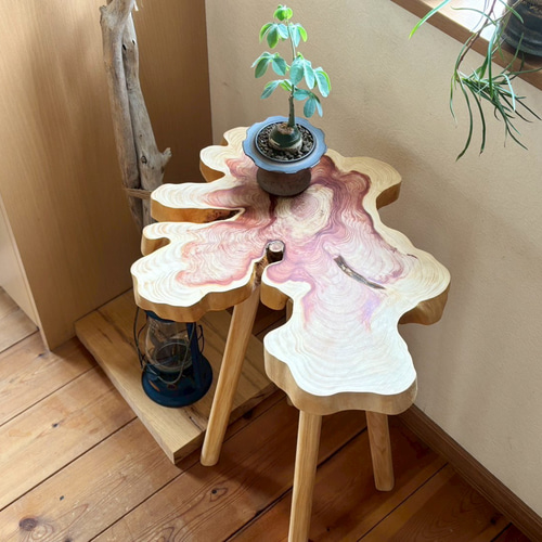 貝塚伊吹サイドテーブル観葉植物一輪挿し花台コーヒーテーブルナイトテーブル 貝塚伊吹サイドテーブル コーヒーテーブル ナイトテーブル 観葉