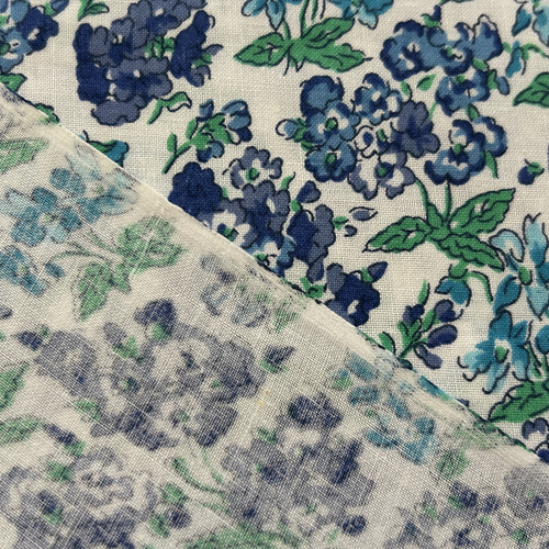 フランス コットンファブリック 輸入ファブリック ブルー