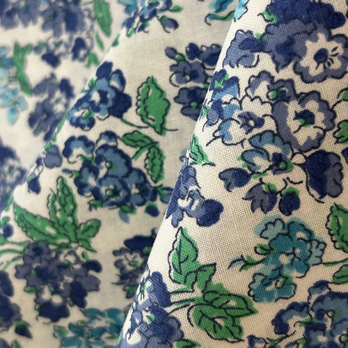 フランス コットンファブリック 輸入ファブリック ブルーフラワー 小花