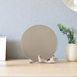 流木使用のスタンドミラー 中型　手作り 流木ミラースタンド ミラー付き ミラーサイズ:20cm その他