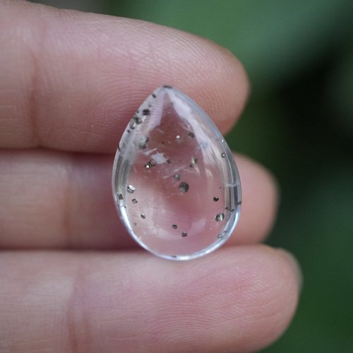 銀のキラキラ☆パイライトインクォーツ s1455 天然石 Funky garuda