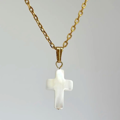 マザーオブパールクロスネックレス 白蝶貝 シェル クロスネックレス