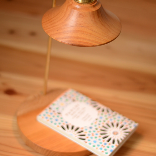 テーブルランプ/スタンドライト/スイッチ付きコンセント/木製 #0223