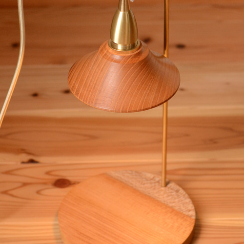 テーブルランプ/スタンドライト/スイッチ付きコンセント/木製 #0223