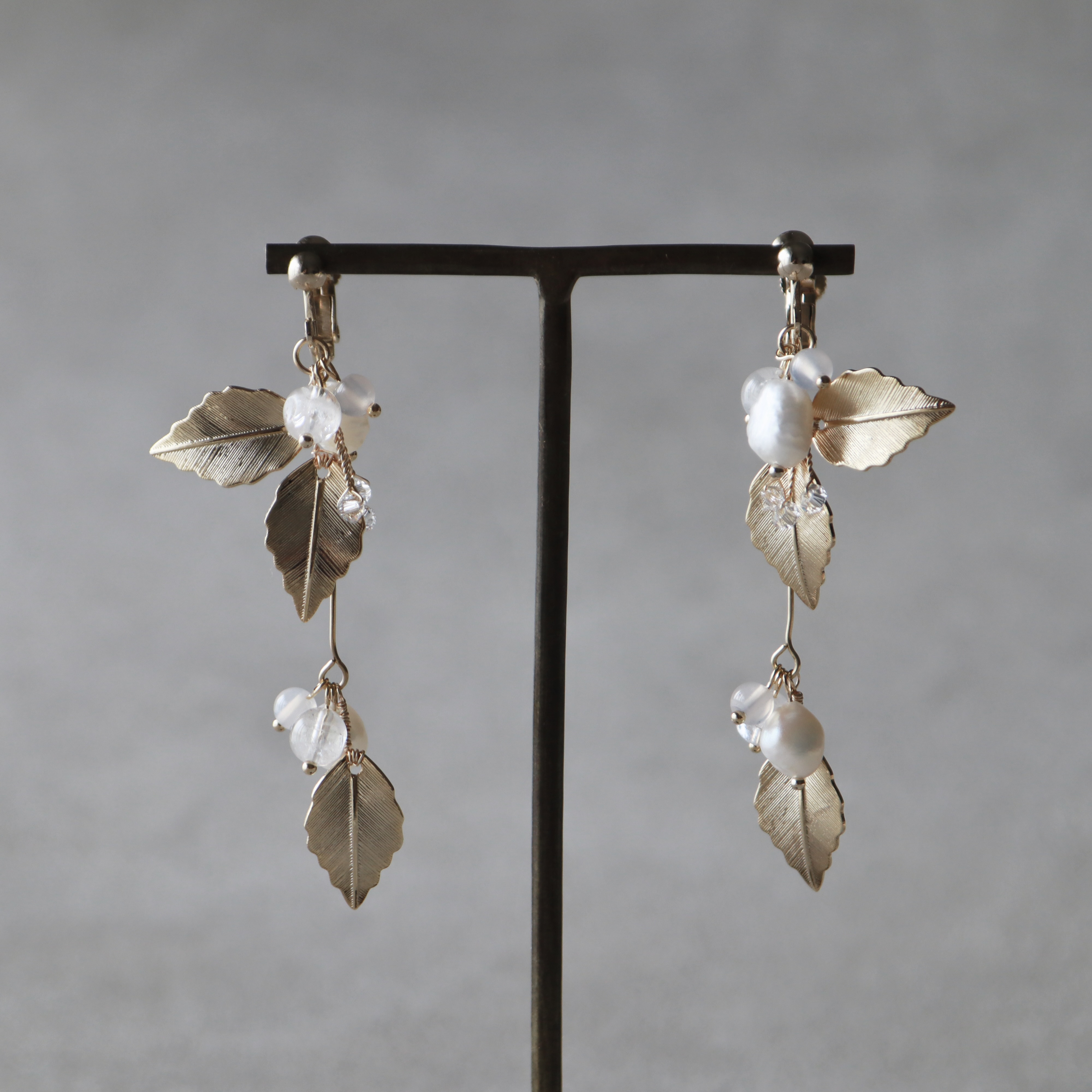 florielle - ナチュラル派の花嫁さまへ〈イヤリング/ピアス〉　結婚式　ブライダル　プレ花　ウェディング　天然石