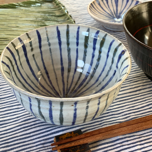 十草飯碗（青灰） 飯碗 めしわん ご飯茶碗 茶碗 和陶器 茶碗・めし碗