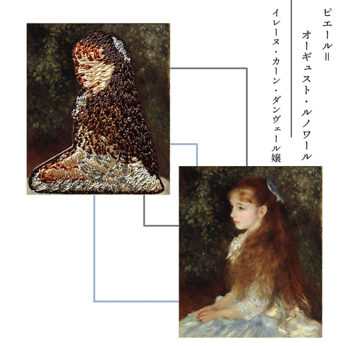 レプリカ 印刷 ルノワール 「イレーヌ・カーン・ダンヴェール嬢」 F10号 ルノワール 絵画 イレーヌ・カーン・ダンヴェール嬢（可愛い