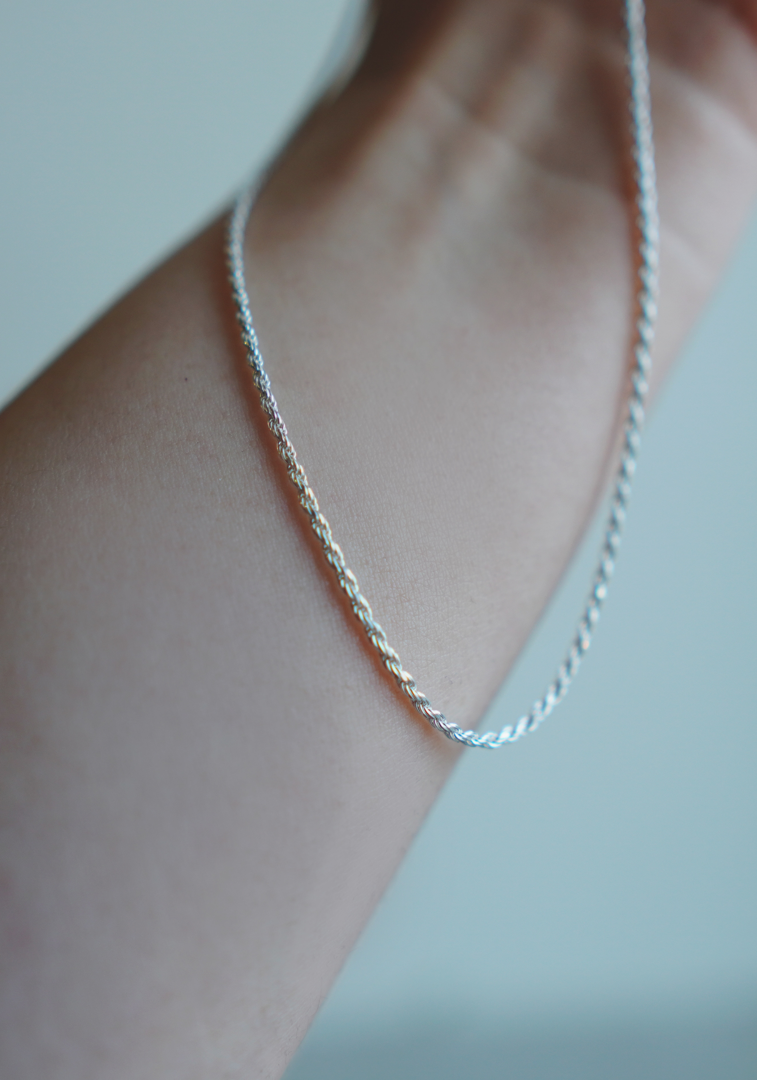 【Silver925】　 rope ロープネックレス 40cm