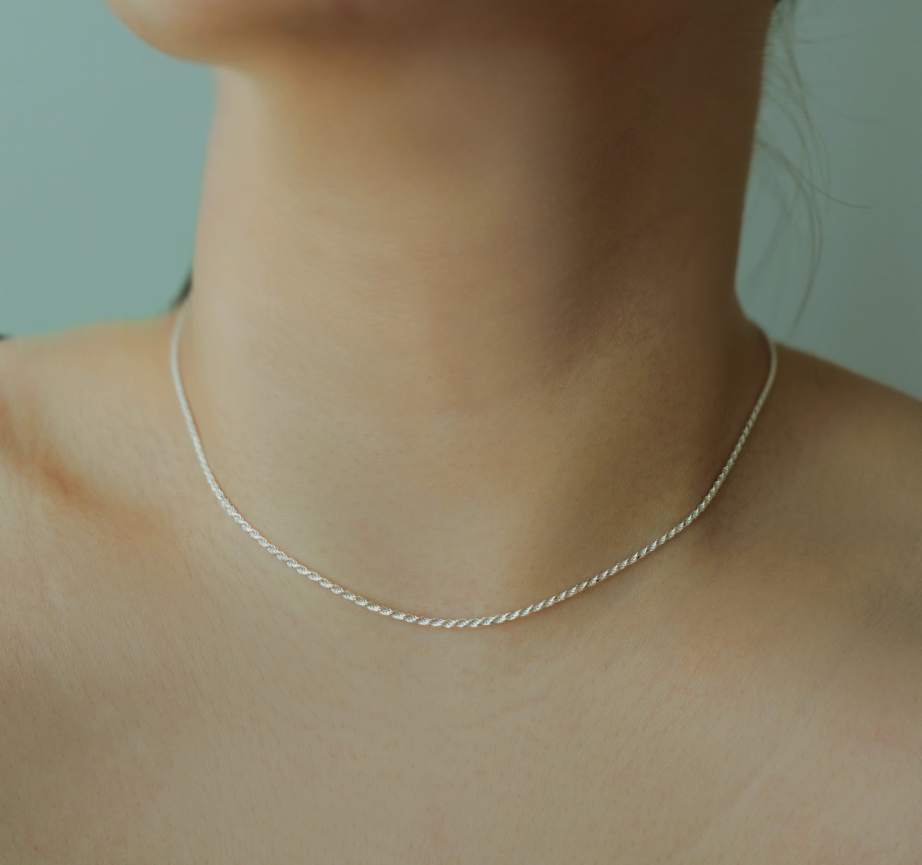 【Silver925】　 rope ロープネックレス 40cm