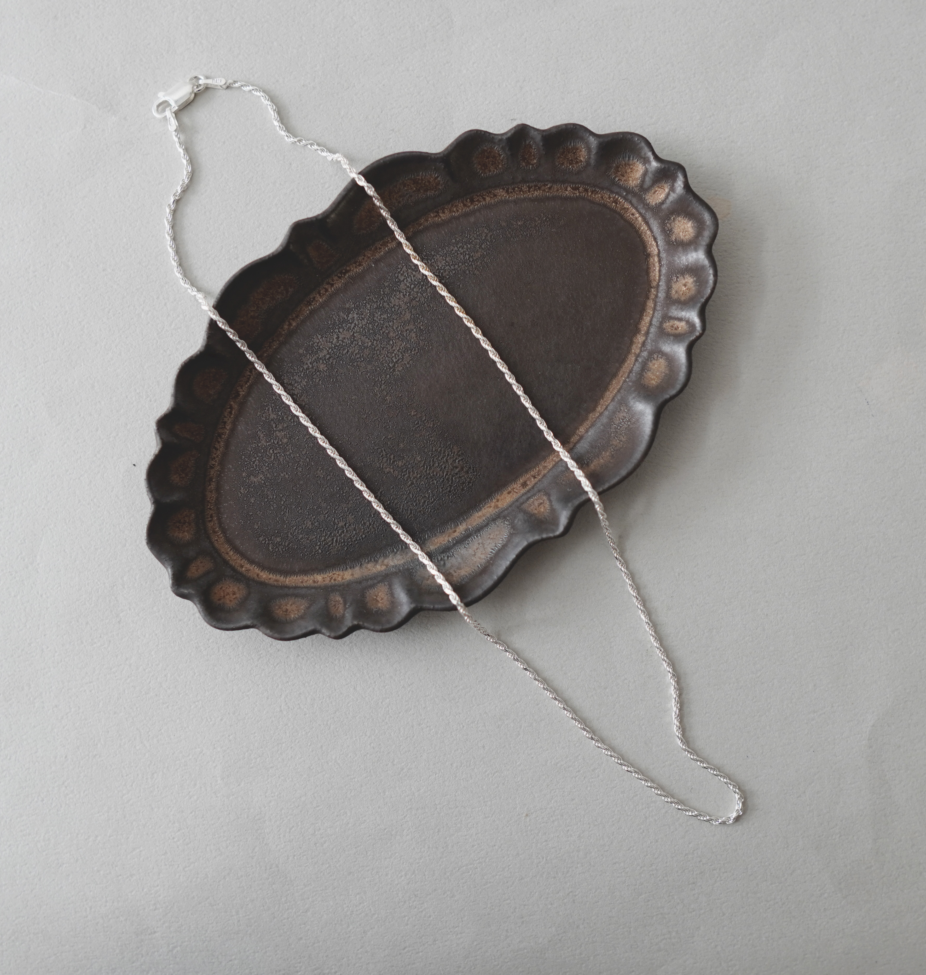 【Silver925】　 rope ロープネックレス 40cm