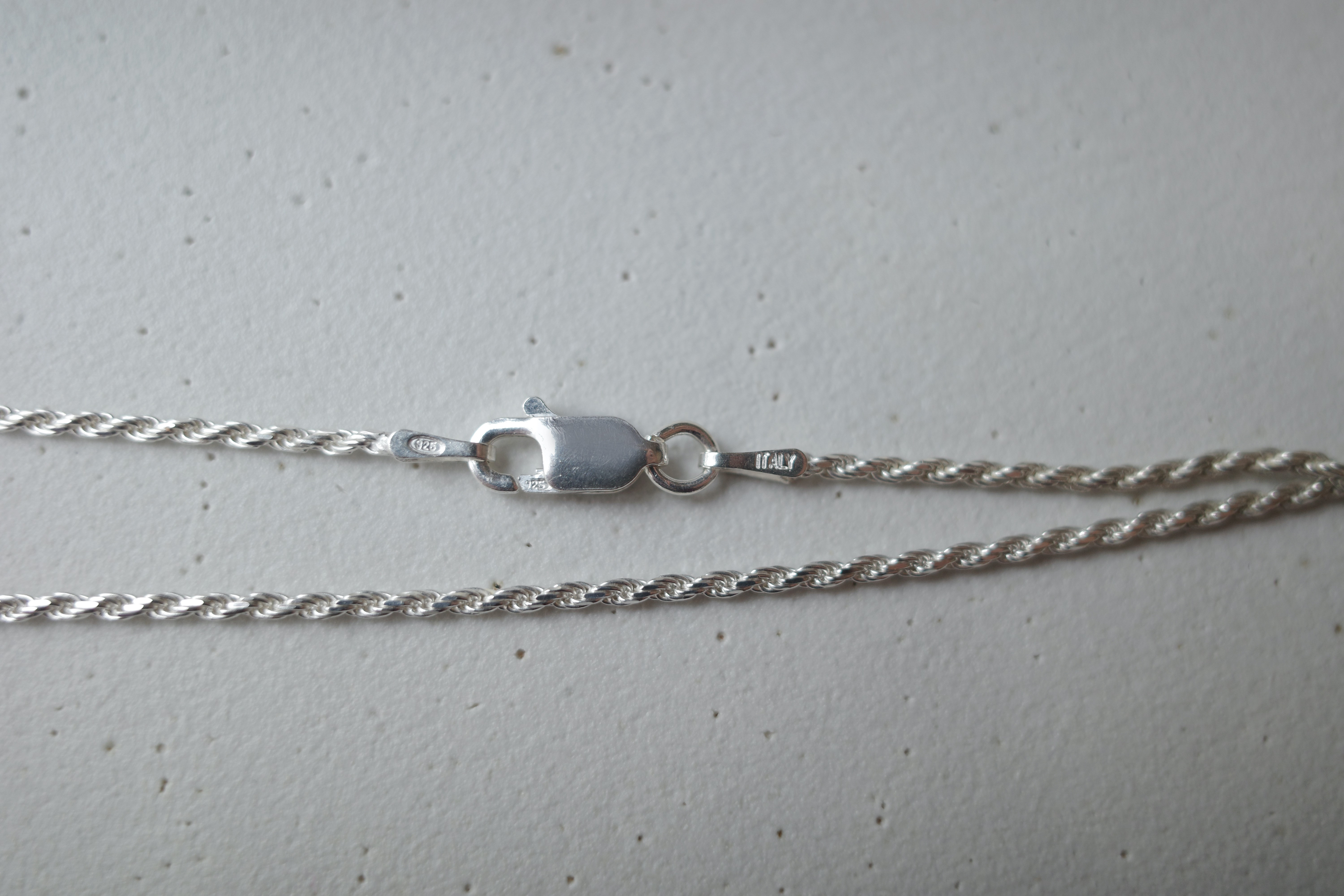 【Silver925】　 rope ロープネックレス 40cm