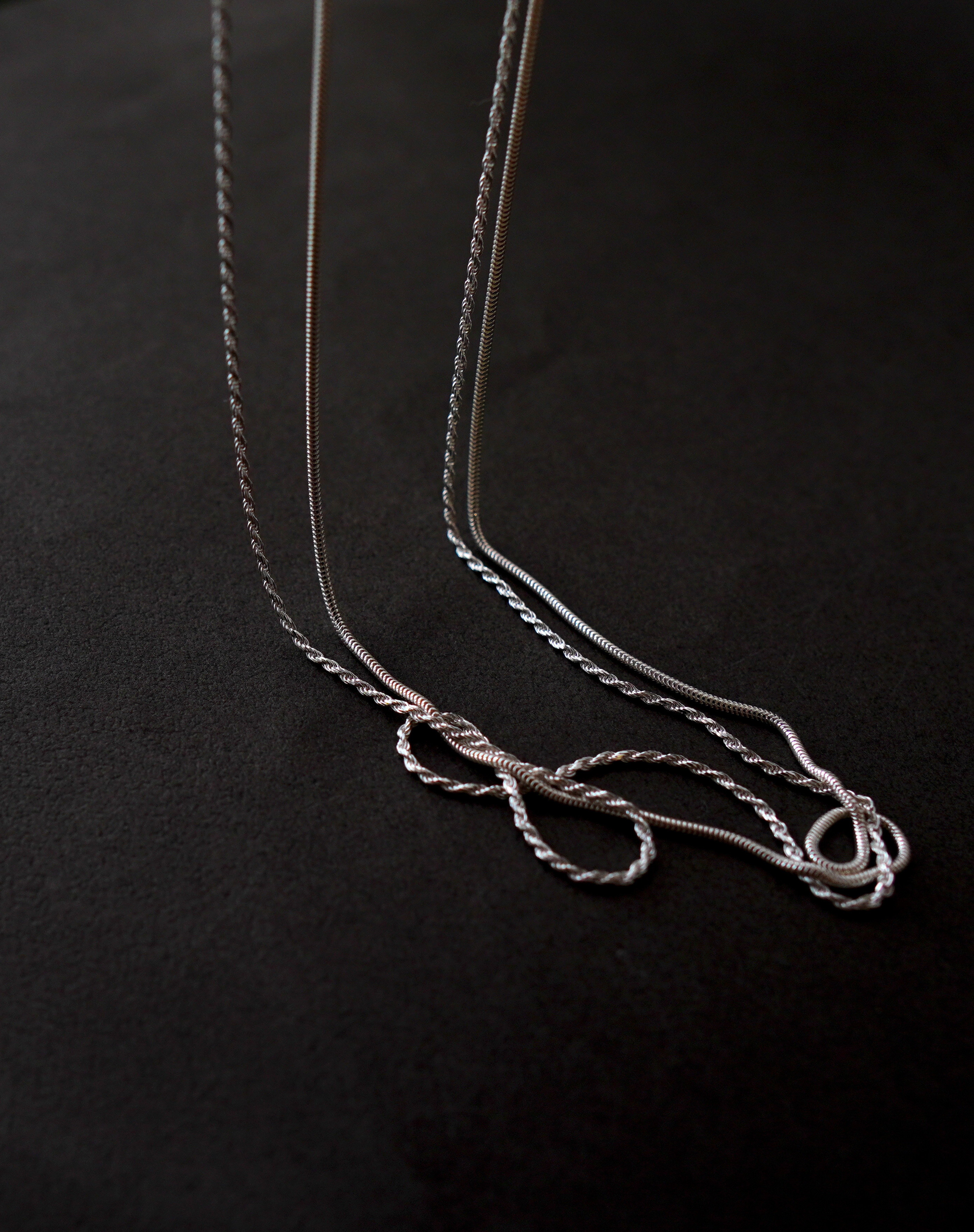 【Silver925】　 rope ロープネックレス 40cm