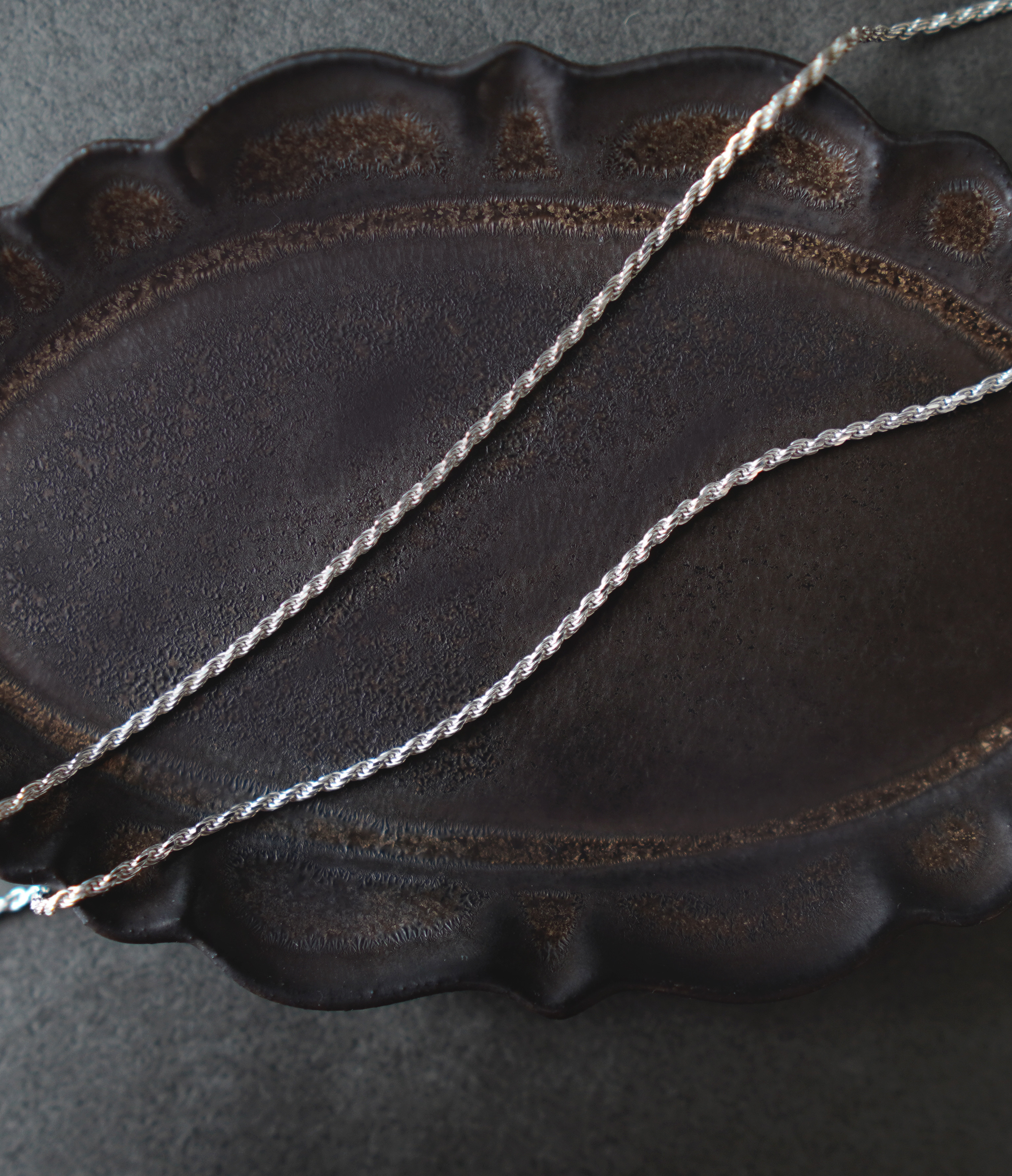 【Silver925】　 rope ロープネックレス 40cm