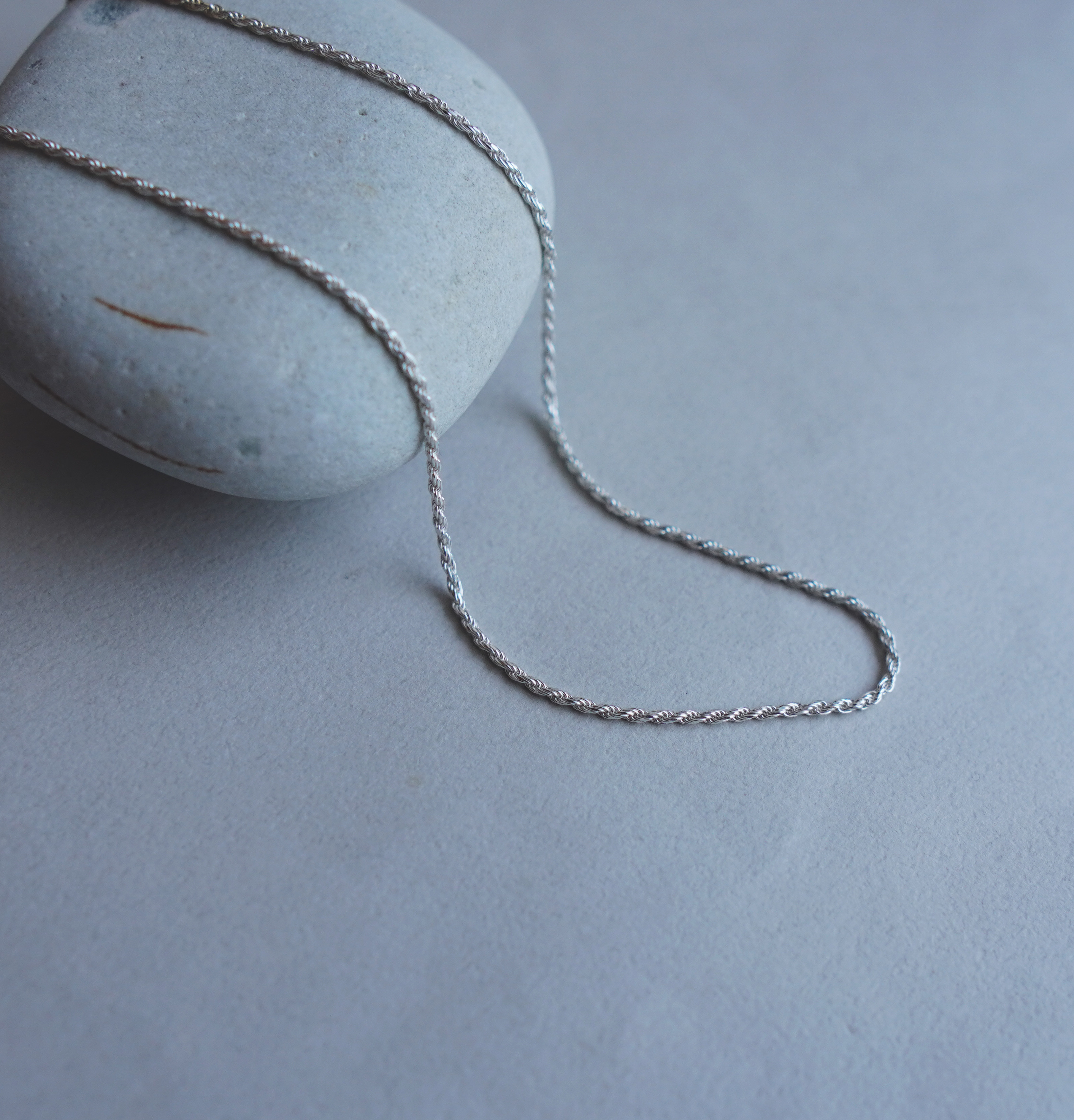 【Silver925】　 rope ロープネックレス 40cm