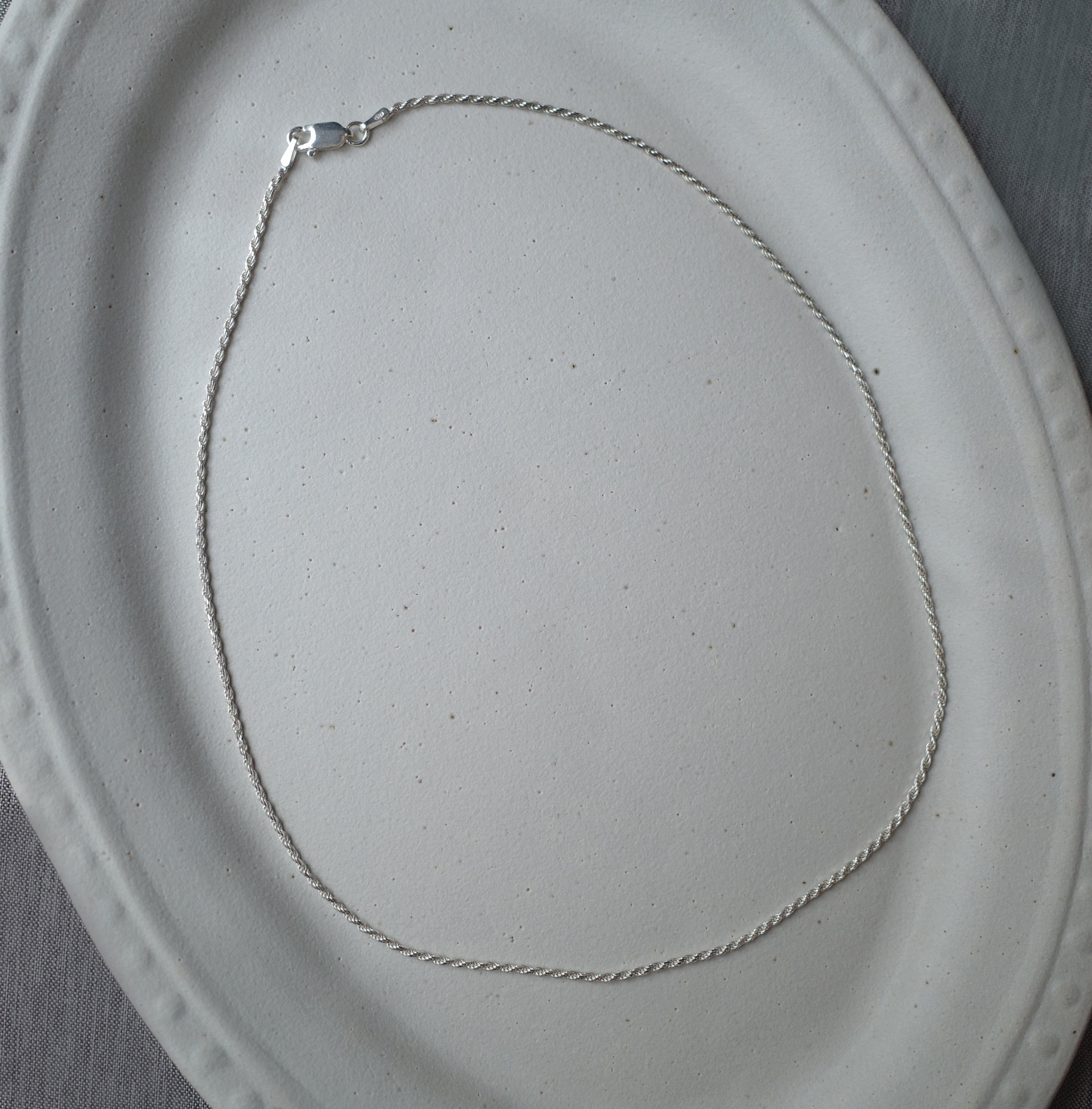 【Silver925】　 rope ロープネックレス 40cm