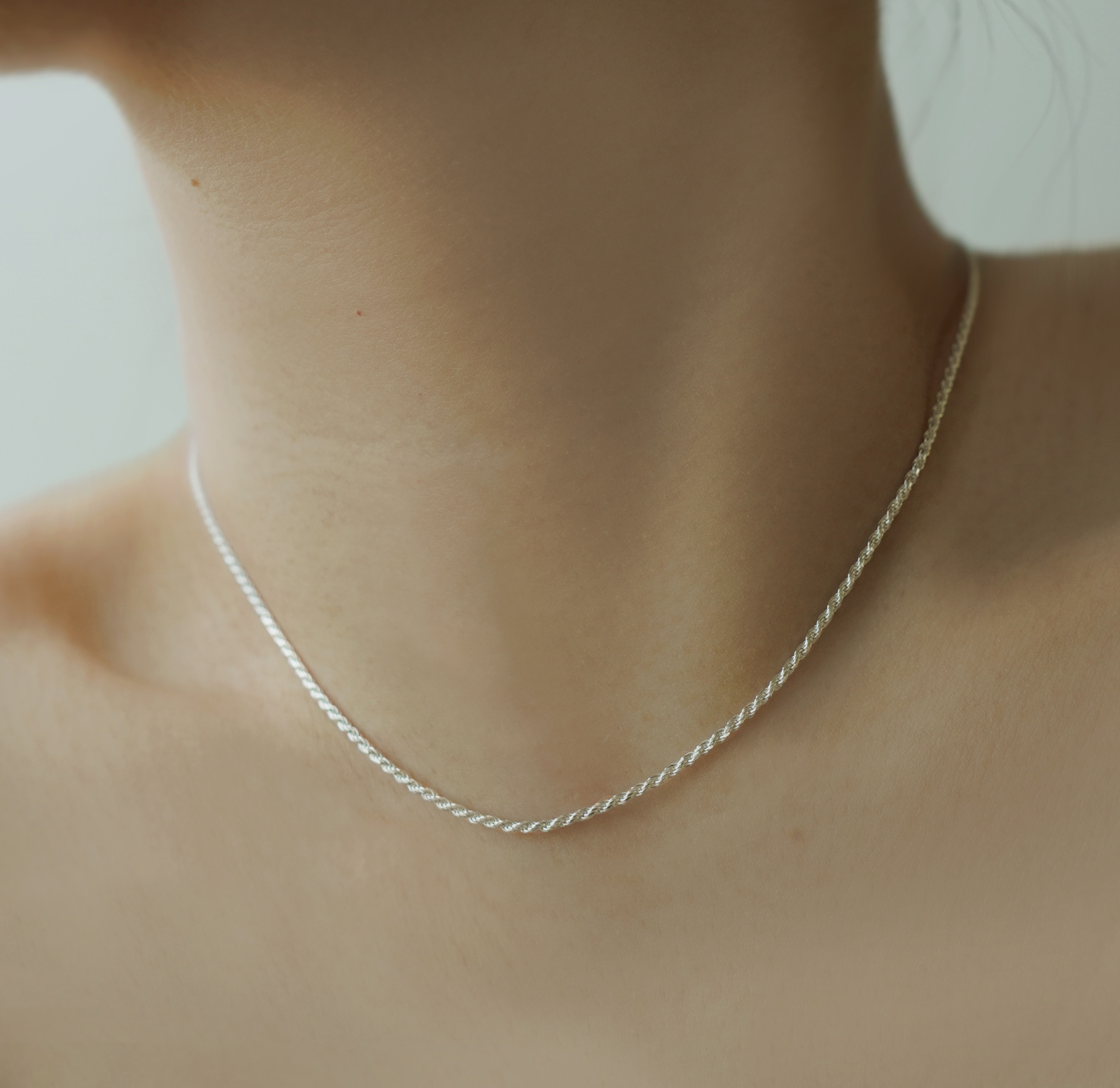 【Silver925】　 rope ロープネックレス 40cm