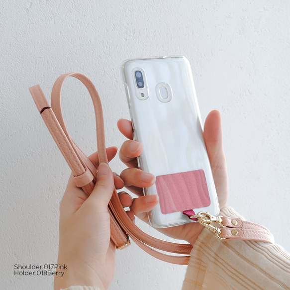 クリアケース　全機種対応　本革　ショルダー 穴 ホルダー　iPhone　AQUOS ピクセル　#mm00001531 1枚目の画像