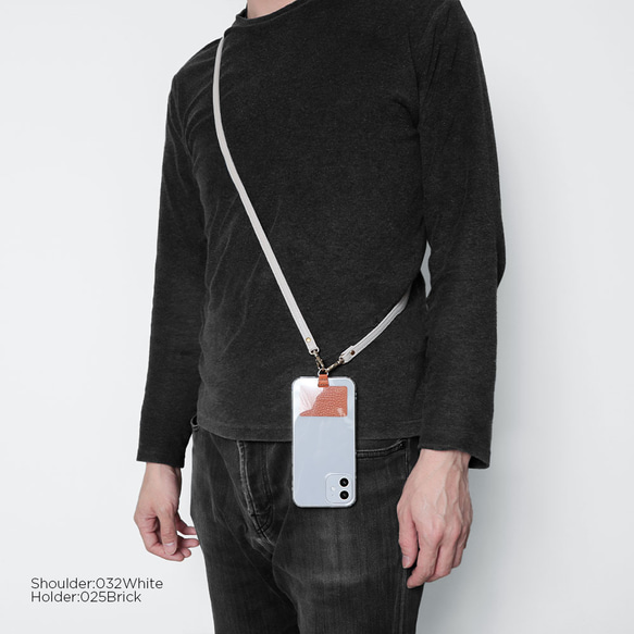 クリアケース　全機種対応　本革　ショルダー 穴 ホルダー　iPhone　AQUOS ピクセル　#mm00001531 3枚目の画像