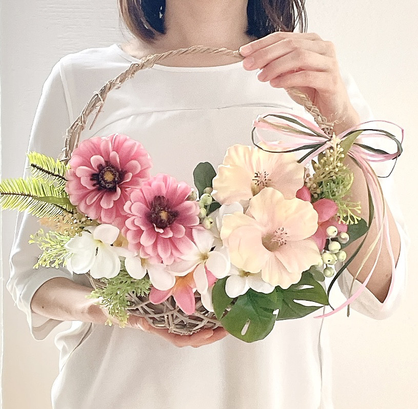 ＊ハワイへ行った気分に＊ バッグリース「ハワイアンブロッサム」