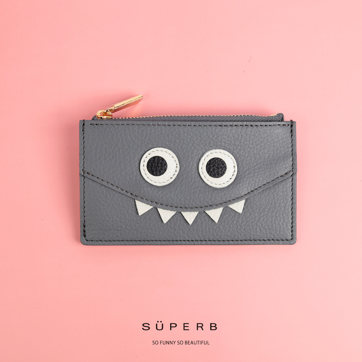 【チャコール/モンスターフラグメント】思わず誰かに見せたくなる/身軽に時短決済♪最軽量のスマート財布/フラグメントケース 5,037円