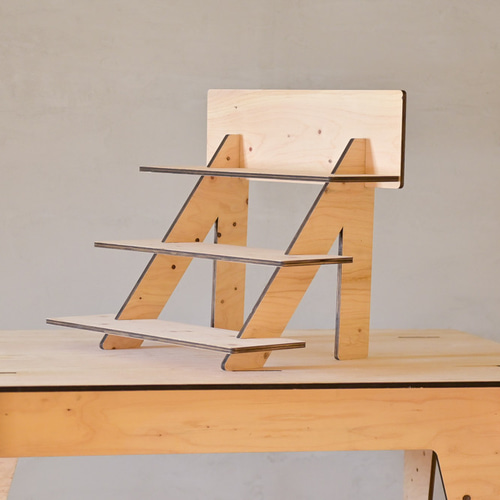 ディスプレイ シェルフ ひのき 工具不要 簡単設営 什器 フリマ マルシェ