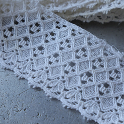 フランス 70㎝ アンティークレース C1046 ホワイト 8枚目の画像