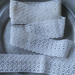 フランス 70㎝ アンティークレース C1046 ホワイト 5枚目の画像