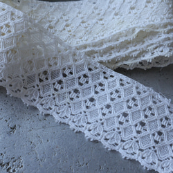 フランス 70㎝ アンティークレース C1046 ホワイト 4枚目の画像